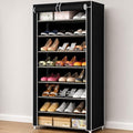 Sulfar 10-Tier Foldable Shoe Cabinet with Cover