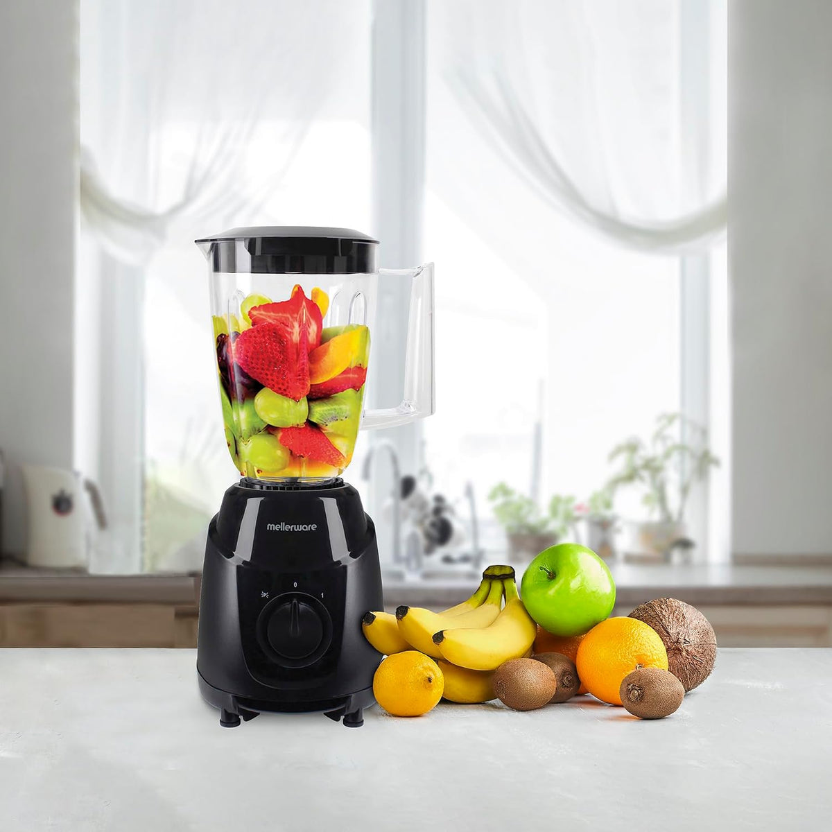 MELLERWARE Jug Blender Plastic Black 1L 300W "Fusion"