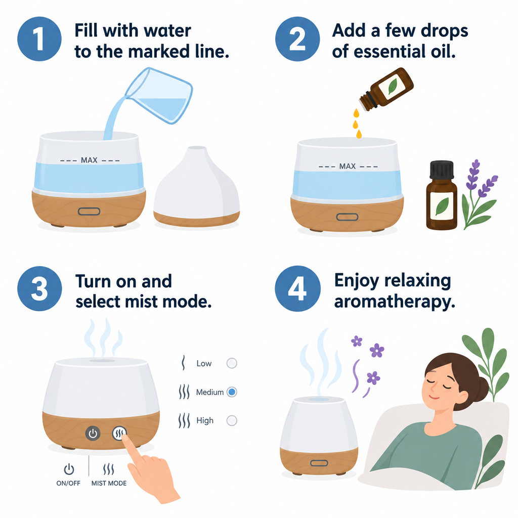 How to use the aroma diffuser instructions
