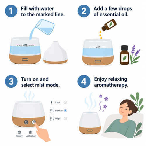 How to use the aroma diffuser instructions